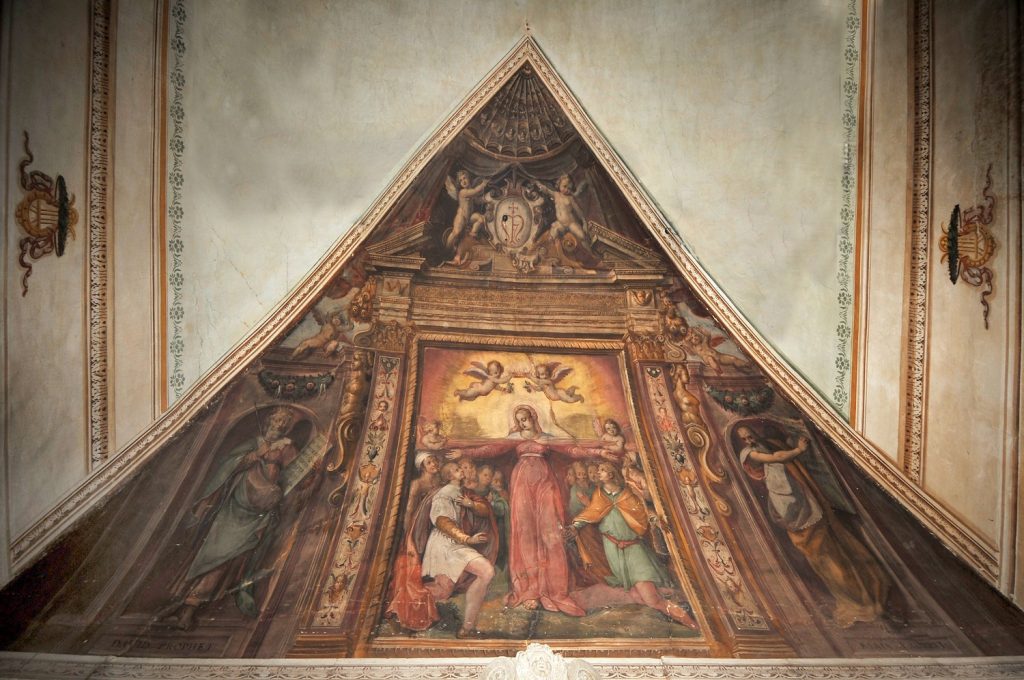 MADONNA DELLA MISERICORDIA 1612 Pittura murale